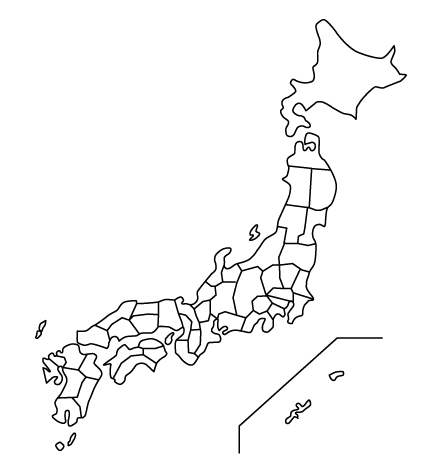日本白地図の画像素材